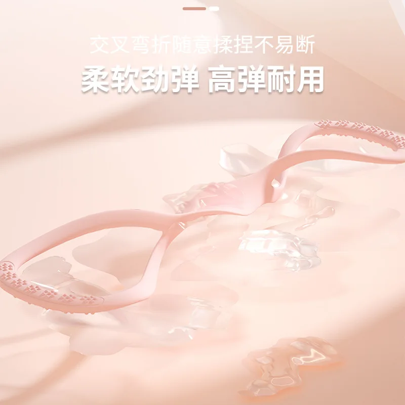 エクストラシック8の字型シリコン弾性バンド、高弾性ストレッチアームレジスタンストレーニングロープ、フィットネスと筋力増強用