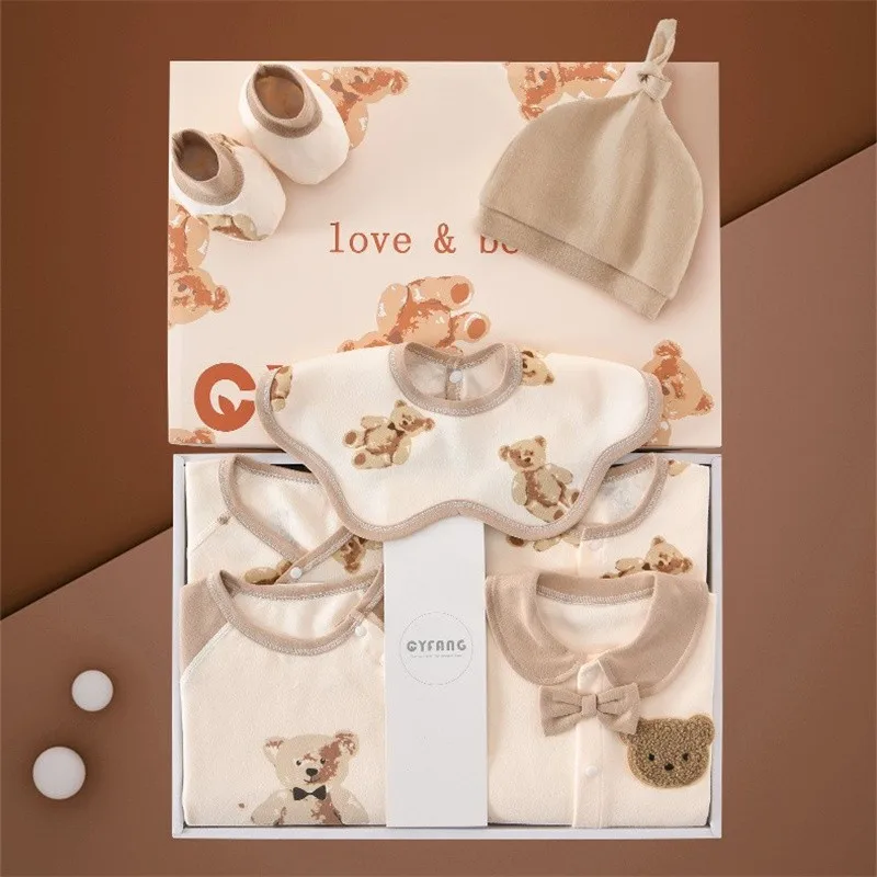 20/22/24/26pcs Cute Bear Newborn Baby Clothes Set 100% Cotton Baby Boy Girl Clothes Suit Newborn Gift Baby Shower Gift No Box