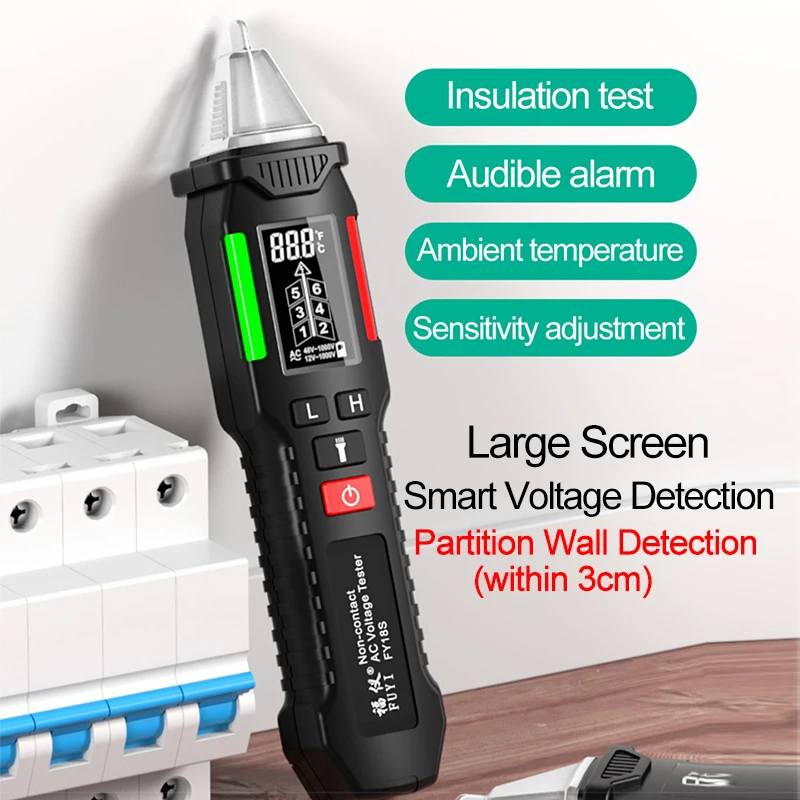 Voltage Indicator Tester Voltage Detector Pen Sensor Tester Partition Wall Multifunction Break Voltmeter Tester Electrician Tool