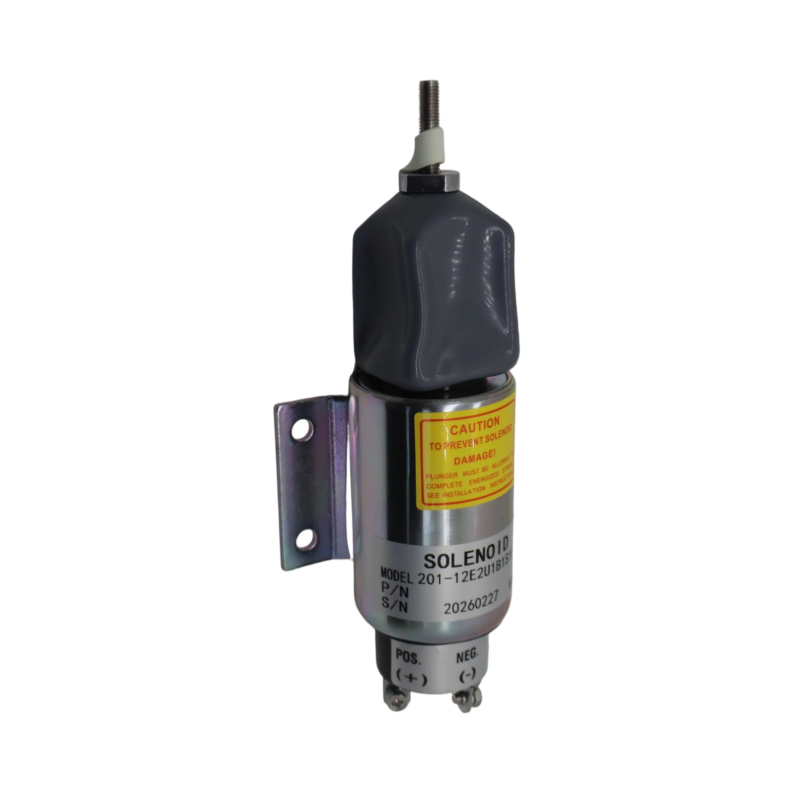 12V Fuel Shut Off Solenoid 2001-12E2U1B1S1A For Woodward, Mitsubishi Mixer Truck, Snorkel Lift, UpRight Lift.