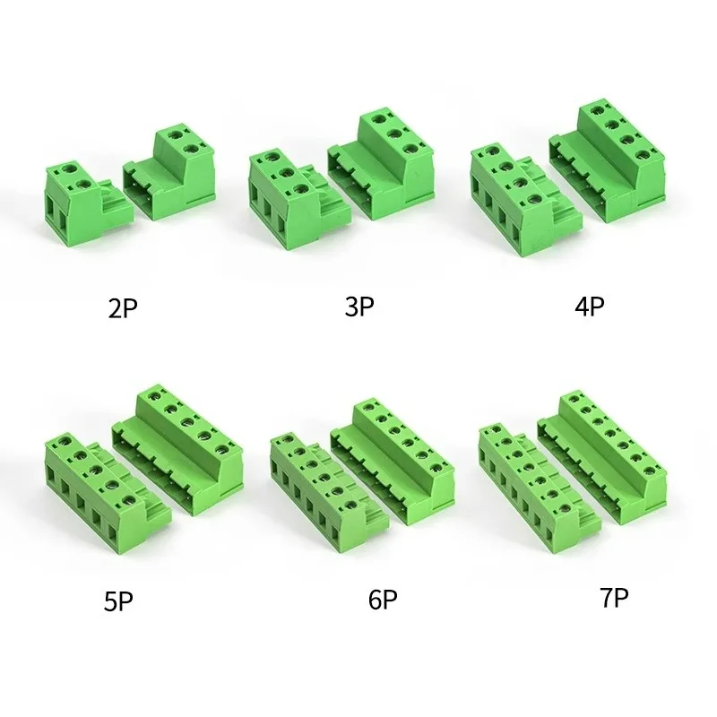 5Pairs 2EDGRK-7.62mm Solderless Air Docking Connector Set Large Spacing Male And Female Plug-in Type for Electronics