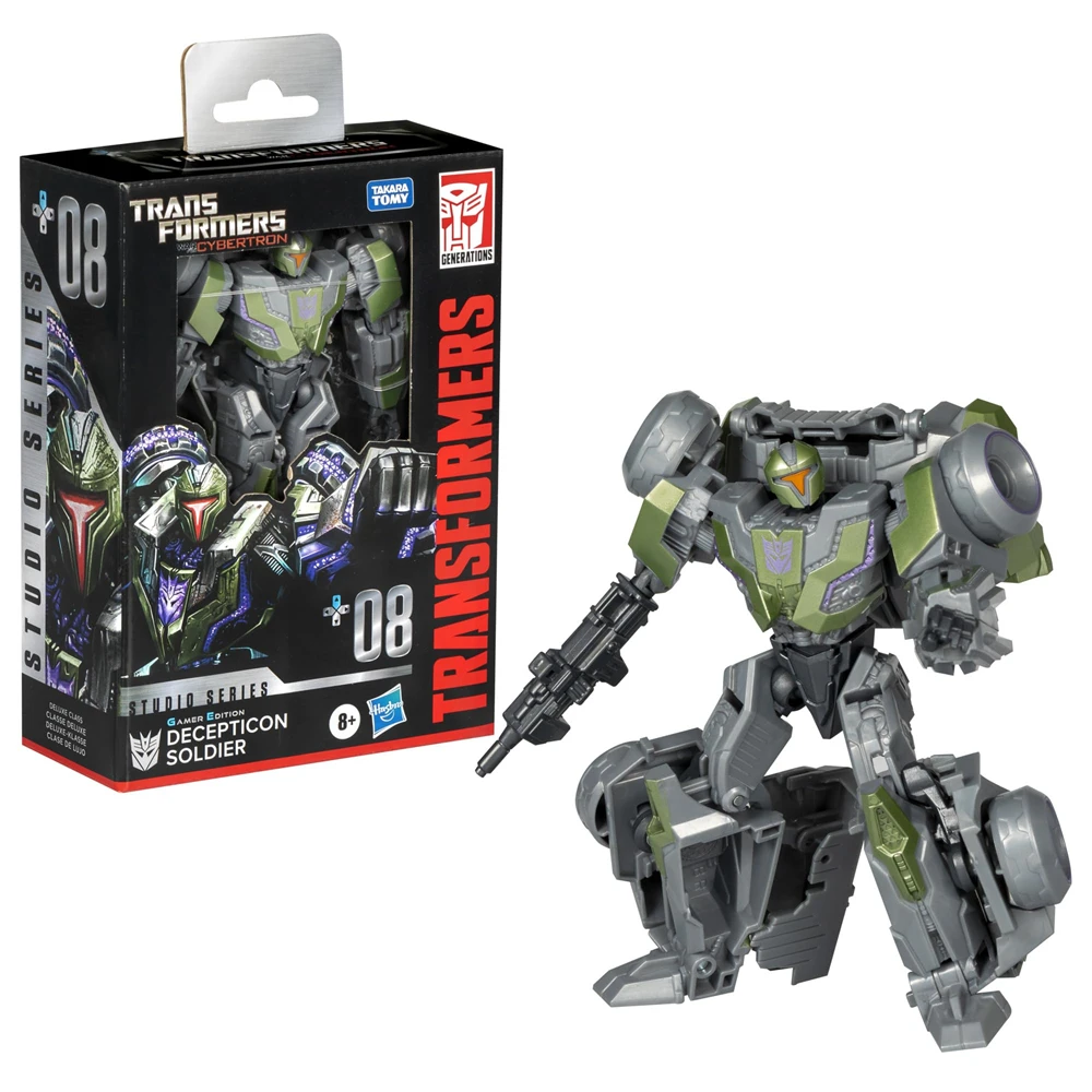 Transformers Toys Studio Series War for Cybertron Gamer Edition Decepticon Soldier Deluxe figura de acción de 4,5 pulgadas regalo SS GE-08