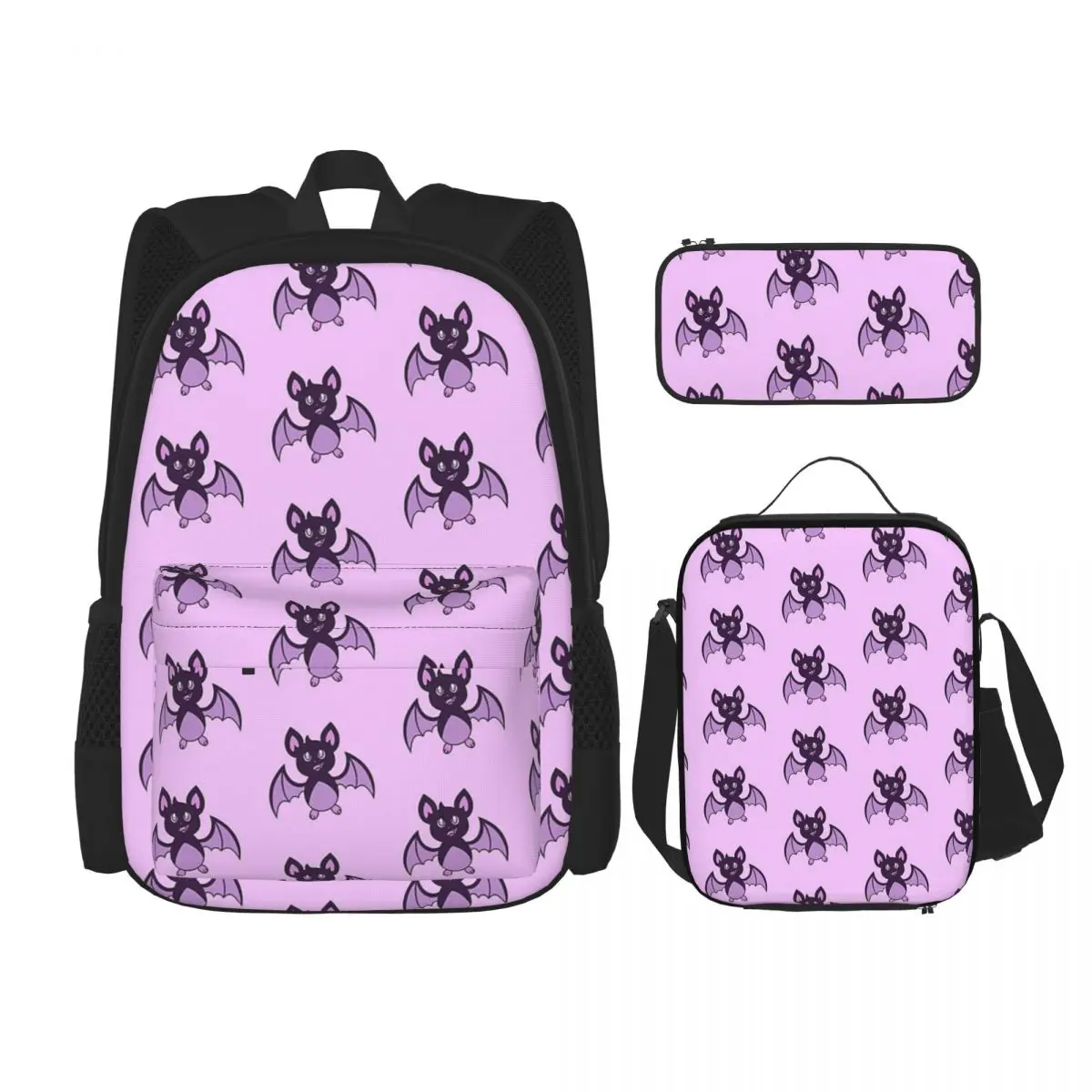 

Chester The Poison Bat Backpacks Boys Girls Bookbag Children School Bags Cartoon Kids Rucksack Lunch Bag Pen Bag Three-Piece Set