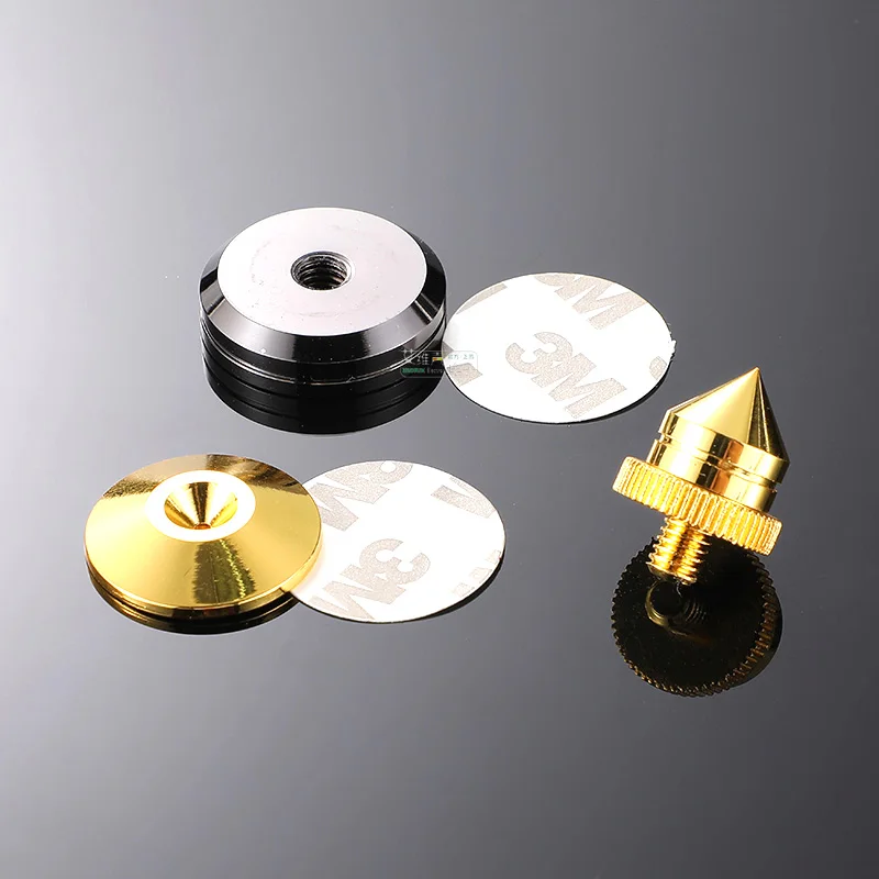 24K Vergulde Metal Speaker Stand Voeten Voet Pad 1/6/8/12 Sets Hifi Audio Video Floor doos Cd Eindversterker Disc Speler Frame