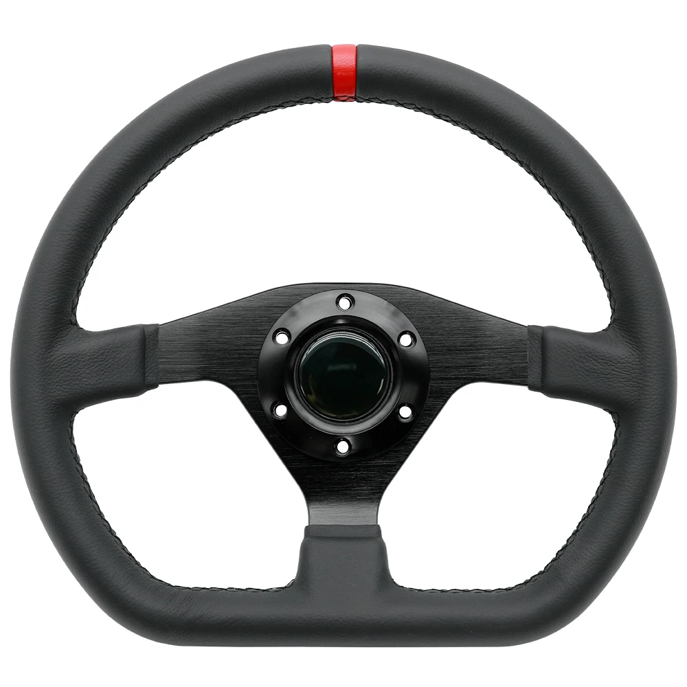 12.6inch/320mm D Style High Quality Genuine Leather Racing Sport Steering Wheel