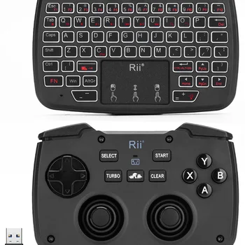 Rii RK707 미니 키보드 무선 게임 핸들 휴대용 경량 내장 터치 패드, 안드로이드, 윈도우 TV, PS4, PC,IPad 