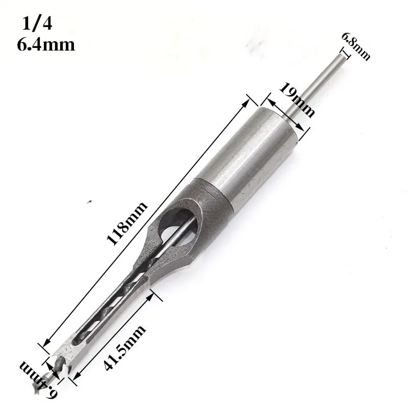 Imagem -03 - Hss Torção Broca Bits Carpintaria Broca Kit Conjunto Quadrado Mortising Cinzel Broca Conjunto Quadrado Buraco Estendido Viu 6.0 mm 16 16 mm