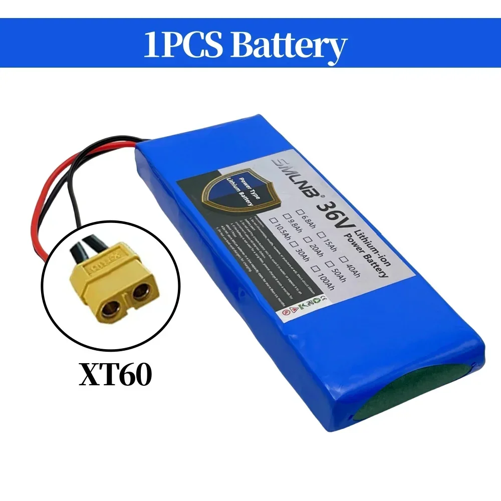 36V 6800mAh 18650 Lithium Li-ion Battery Pack 10S1P 15A BMS 500W Rechargeable Batteries Electric Car Bicycle Scooter image 3