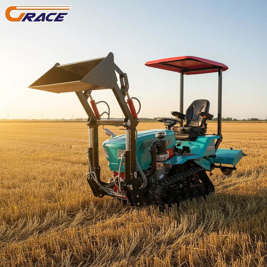 

Customize Compact Tractor With Fertilizer Spreader And Sprayer Accessories