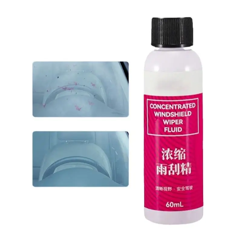 Car Windshield Fluid Gum Remover For Car Windshield Washer Fluid Concentrate 60ml All-Season No Streak Car Cleaner For Window