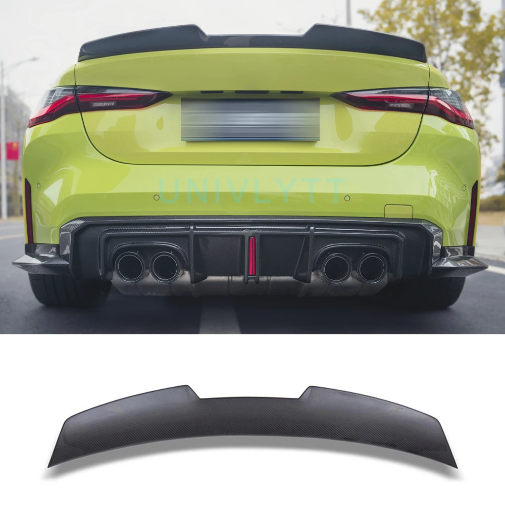 

Suitable for 2021-2024 BMW M4 G82 dry carbon fiber spoiler aerodynamic accessories factory empty 3M adhesive no drilling install
