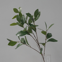 Artificial Plants Plastic Greenery Long Tea Tree Leaves Branches Fake Foliage Decorative Accessories for Home,Hotel,Restaurant