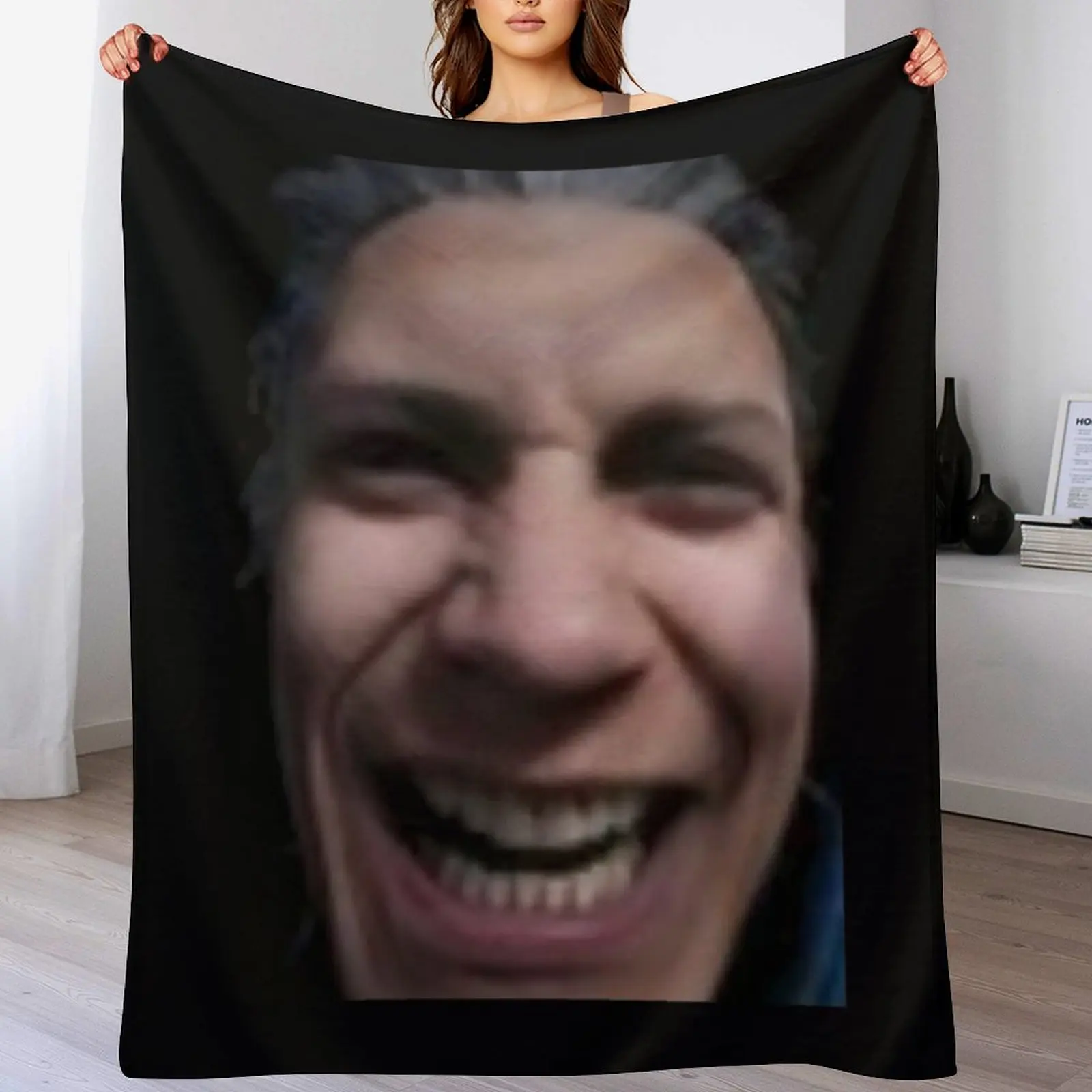 

Cursed Vergil Throw Pillow \t Throw Blanket for sofa blankets and throws warm for winter Blankets
