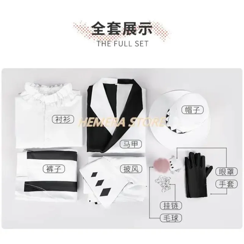 2025 yiyi Nikolai Gogol Cosplay Costume Wig Hat Overcoat Cloak Uniform Stray Anime Bungo Season 4 Decay of The Angel Men Out view 6
