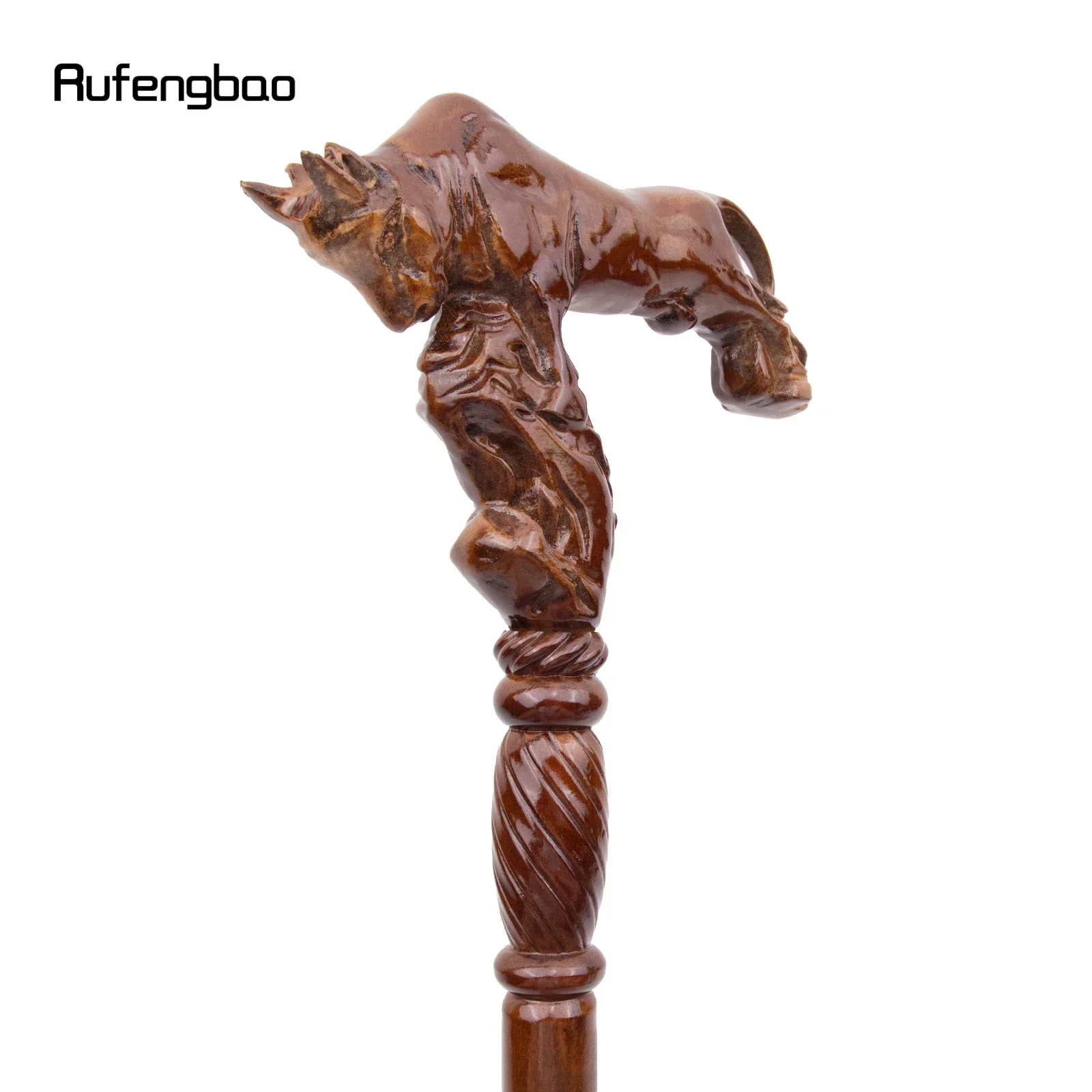 القتال الثور البني أزياء خشبية عصا الزخرفية مصاص دماء تأثيري حزب الخشب عصا المشي أداء المرحلة قصب 96 سنتيمتر #4