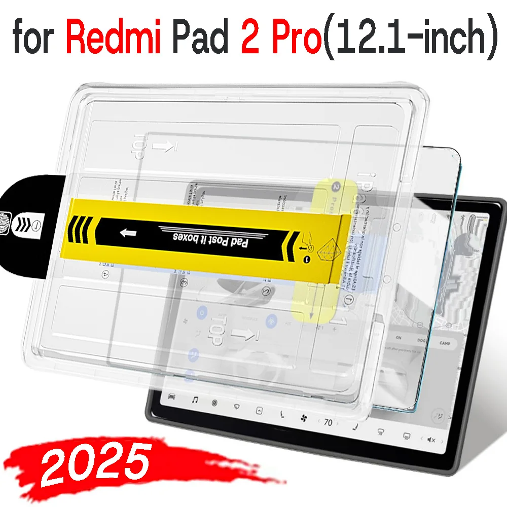 Łatwa instalacja Szkło hartowane 9H do Redmi Pad 2 Pro HD Przezroczysta, odporna na zarysowania osłona ekranu do Redmi Pad 2Pro 12,1 cala 2025