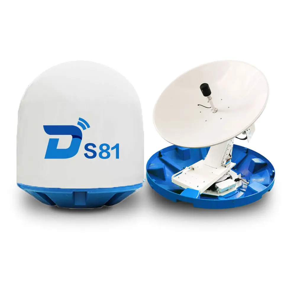 Ditel S81 83cm Dish Antenna Starlink Internet Satellite Ku-band Tvro Digital Auto Tracking Boat TV Satellite Antenna System