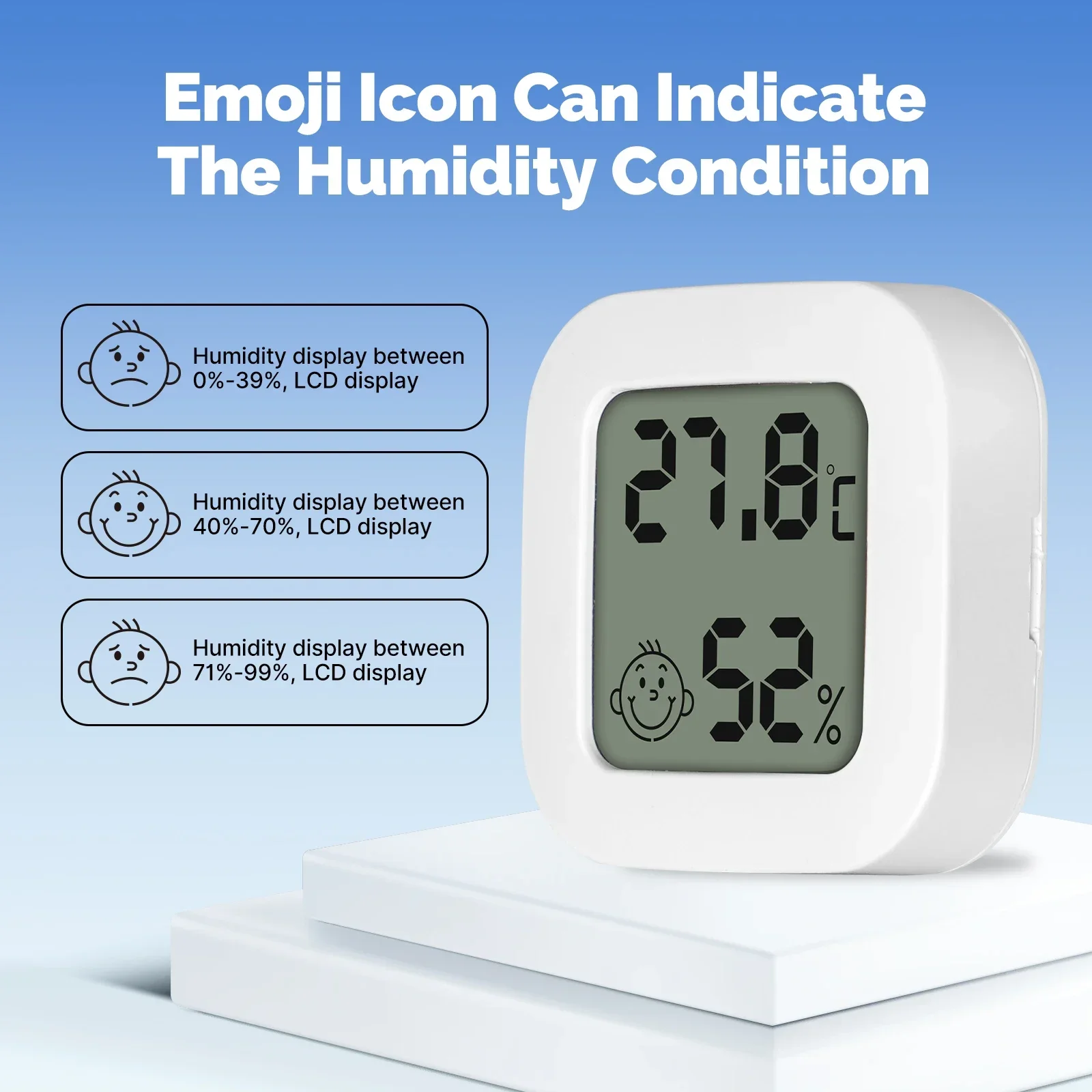 MOES Tuya Zigbee Smart Temperature Humidity Sensor with LCD display screen Indoor App Remote Monitor Work With Smart Life APP