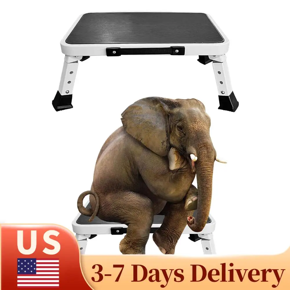 

1 Step Folding Heavy Duty Stepladder with Wide Pedal Lightweight Step Stool Collapsible Folding Step Stool for Household Office