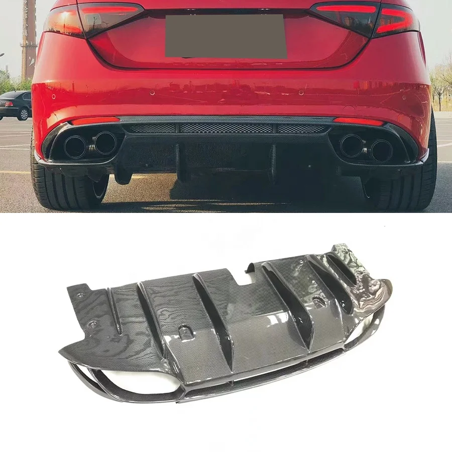 

Carbon Fiber Rear Bumper Diffuser For Alfa Romeo Giulia 2017-2020 Rear diffuser Car Accessories