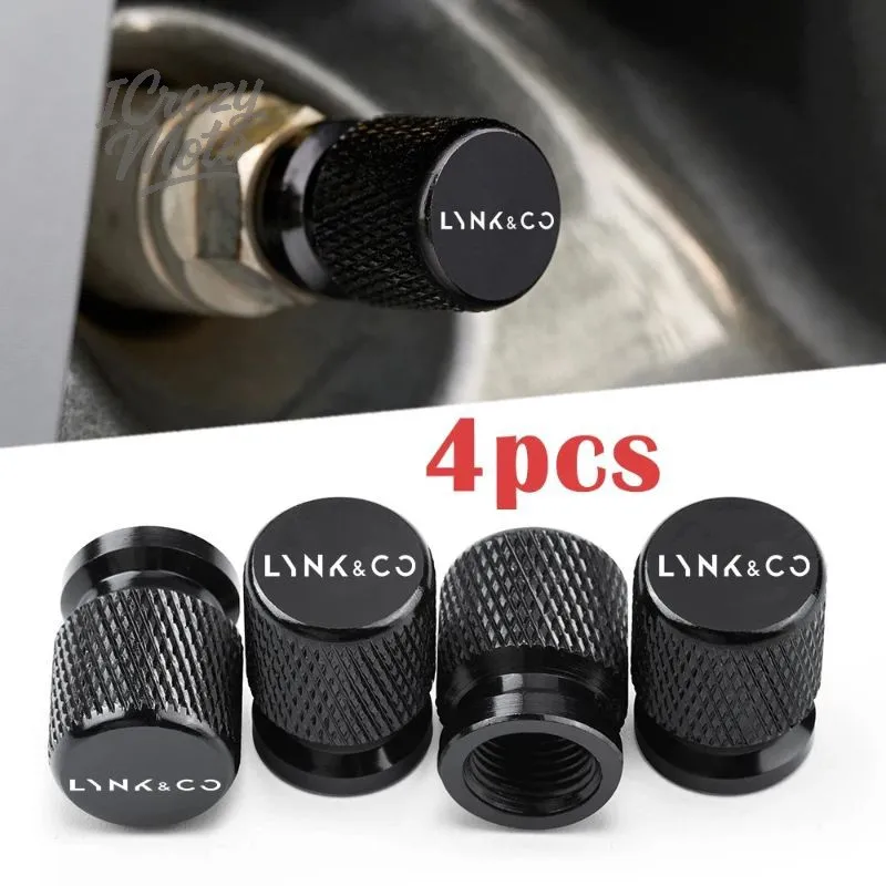 4Pcs Car Wheel Tire Valve Caps Metal Waterproof Dust Covers For Geely Lynk Co 01 BX11 CX11 02 03 05 06 07 08 09 DX11 Zero EM-P