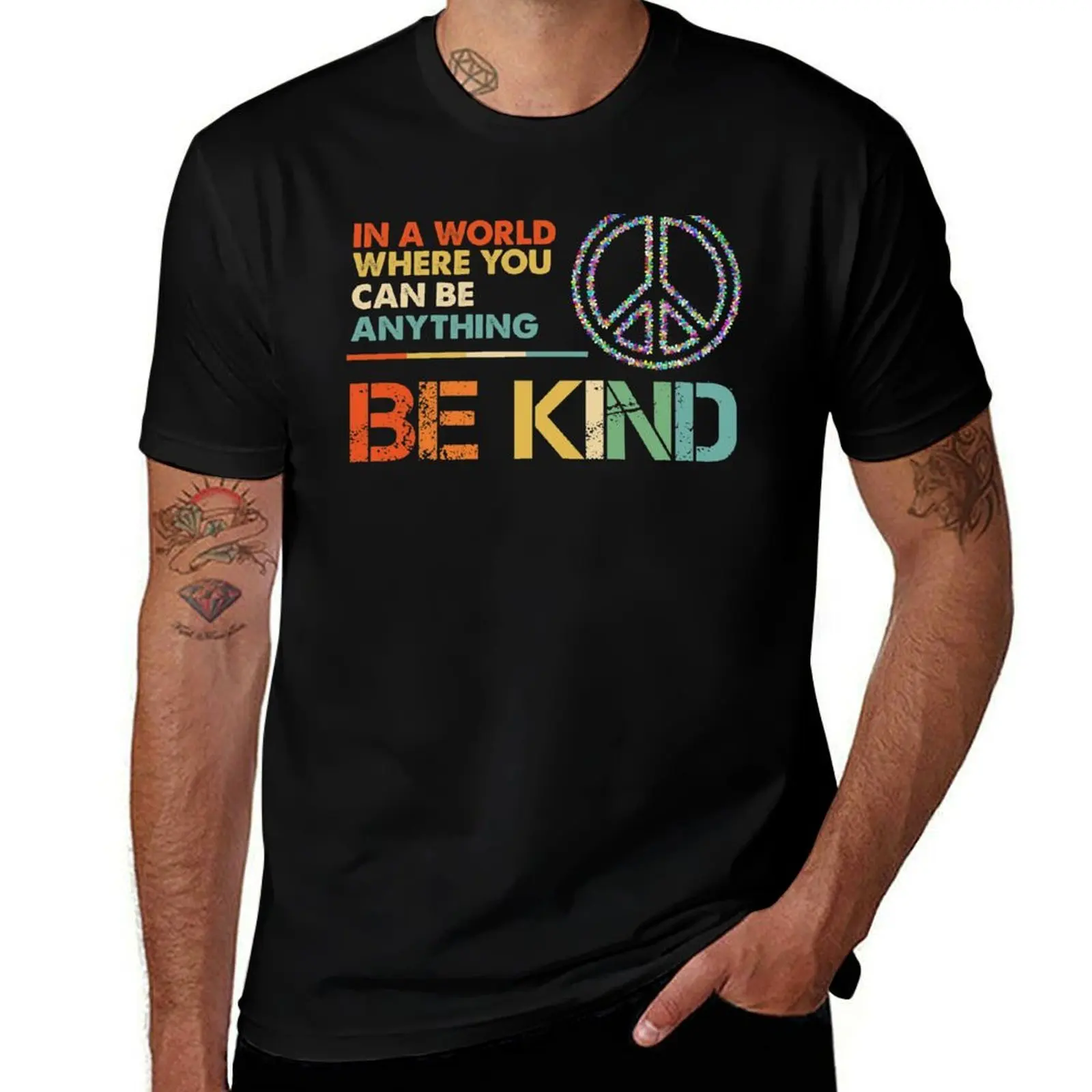 

In A World Where You Can Be Anything Be Kind Classic gifts T-Shirt Holiday Simple Tee Shirt