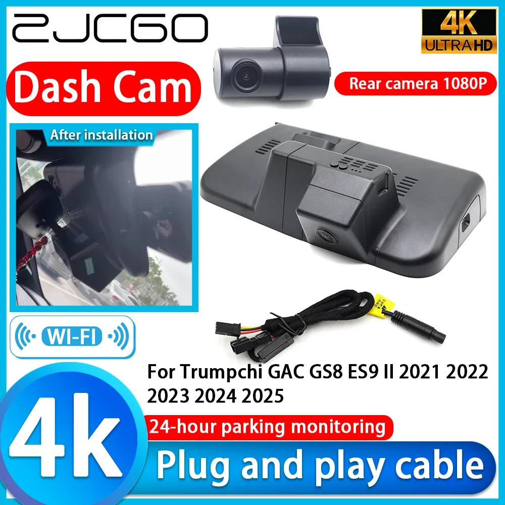 

ZJCGO Video Recorder 4K UHD Plug and Play Car DVR Dash Cam for Trumpchi GAC GS8 ES9 II 2021 2022 2023 2024 2025