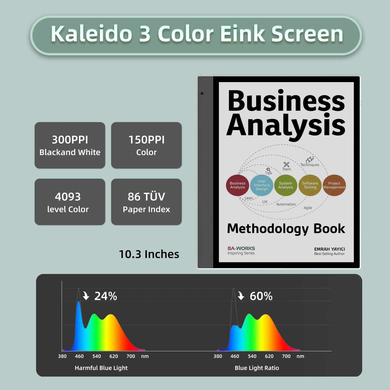 BIGME inkNoteX قارئ الكتب الإلكترونية الملون 10.3 بوصة حبر إلكتروني ملون أندرويد 13، 6 + 128 جيجابايت ereader اللوحي مع كاميرا مزدوجة الكتاب الإلكتروني #2