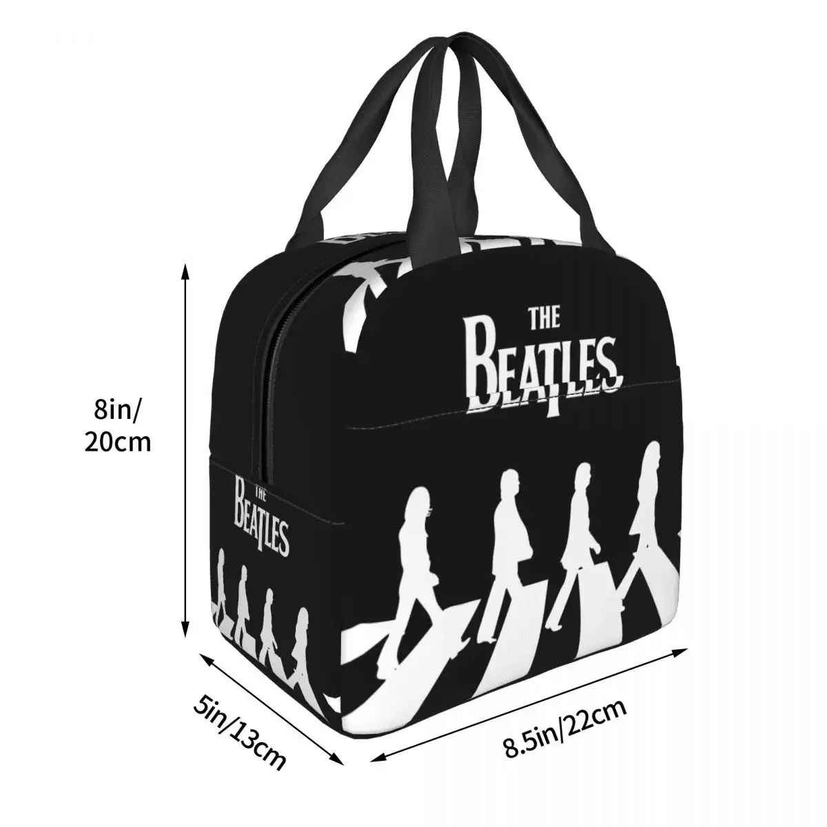 Harajuku The Beatle Memebers Art Lunch Bags Insulated Bento Box Portable Lunch Tote Resuable Picnic Bags for Woman Childr