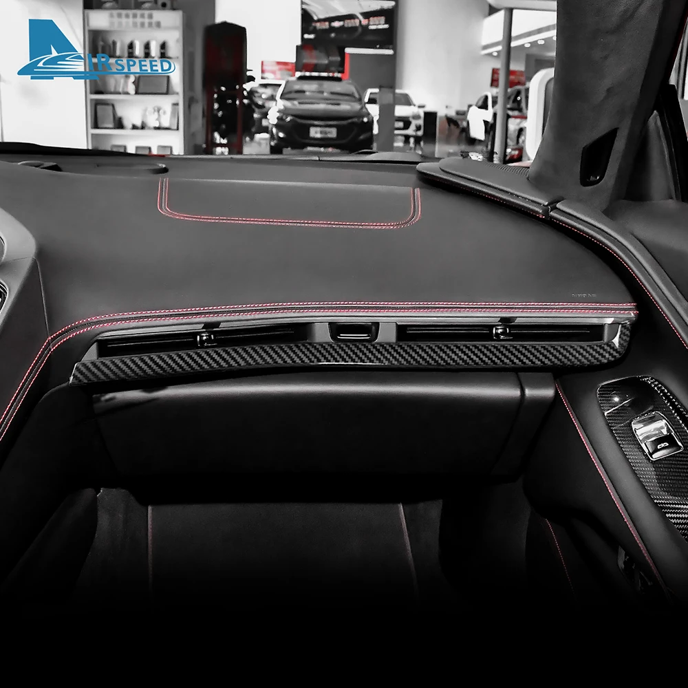 

Наклейка на заднюю панель автомобильной консоли для Chevrolet C8 Corvette Z51 2020 2021 2022, аксессуары из настоящего твердого углеродного волокна