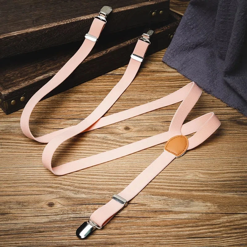 Heavy Duty pończoch na męskie spodnie różowy w kształcie litery Y 3 klip elastyczny pasek dla dorosłych Sling Clip 2*115cm na wesele spodnie imprezowe szelki