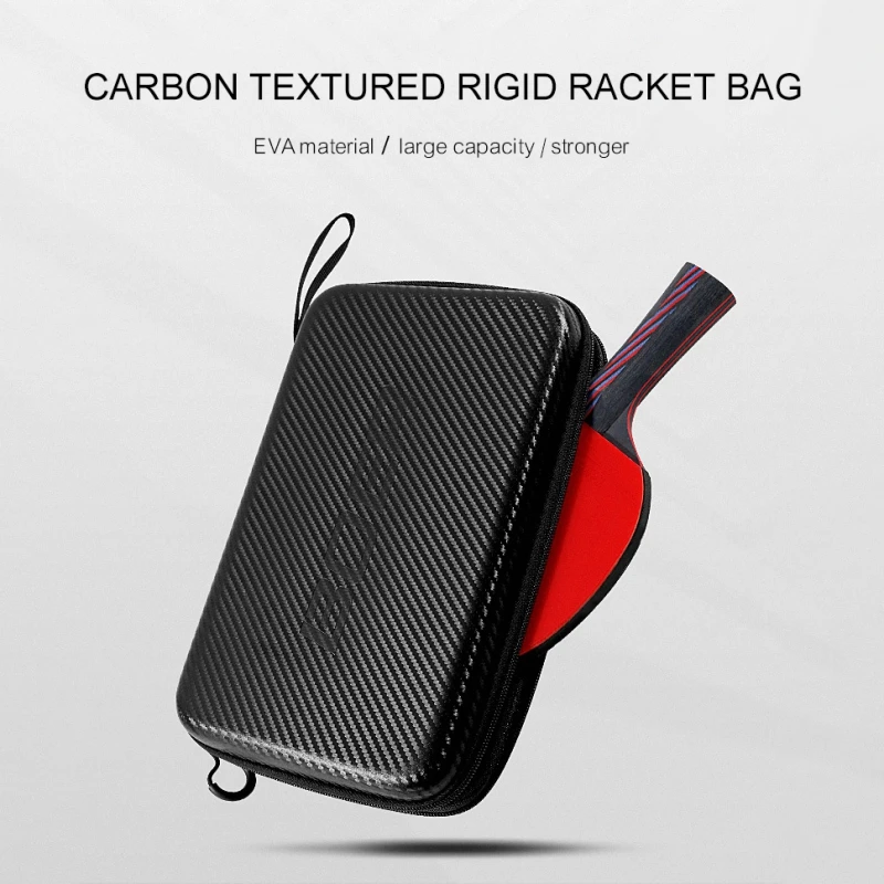 Table Tennis Racket Bag EVA Square Shaped PingPong Box Case Waterproof Professional Portable Sports Racket Bag