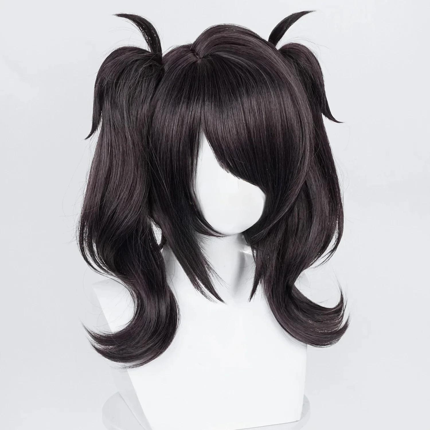 Jeu Ame Angel-chan Cosplay perruque courte noire perruque cheveux Synthétiques Resistants à la chaleur OMG Ka