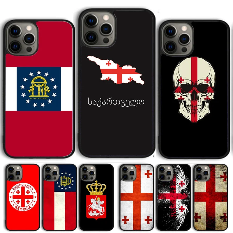 Georgia Flag Phone Case For iPhone 1SE2020 6s 7 8 plus 11 12 13 Pro Max Coque