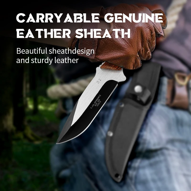 1 قطعة سكين المطبخ الفولاذ المقاوم للصدأ ، سكين قطع صلابة عالية ، شفرة EDC الثابتة ، سكين بقاء البرية ، سكين الدفاع عن النفس