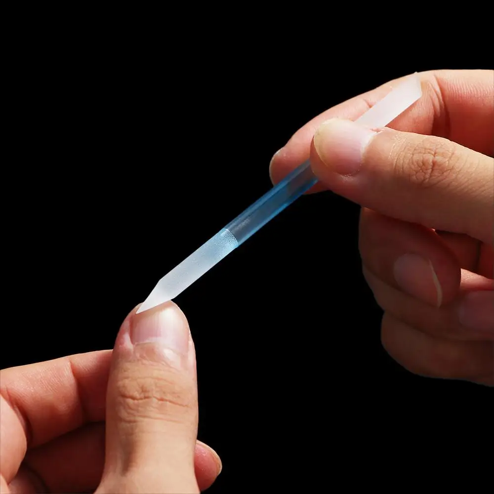 التدرج اللون عدم الانزلاق مسمار أدوات الرسم تلميع الأظافر مزدوجة الوجهين ملف الأظافر مزيل الجلد الميت باديكير أداة الزجاج انتهازي للبشرة