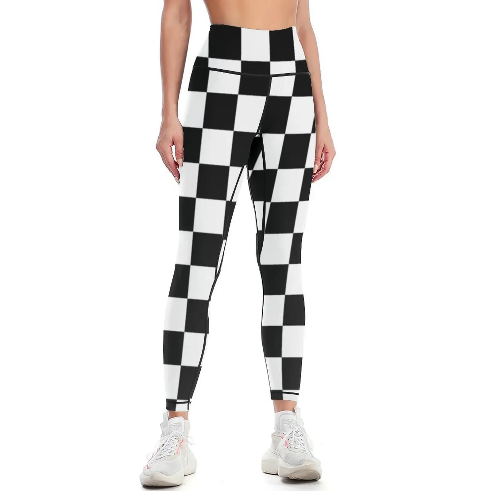 

Black and white checkered Leggings joggers for Women's sports pants Female legging pants Sports female Womens Leggings