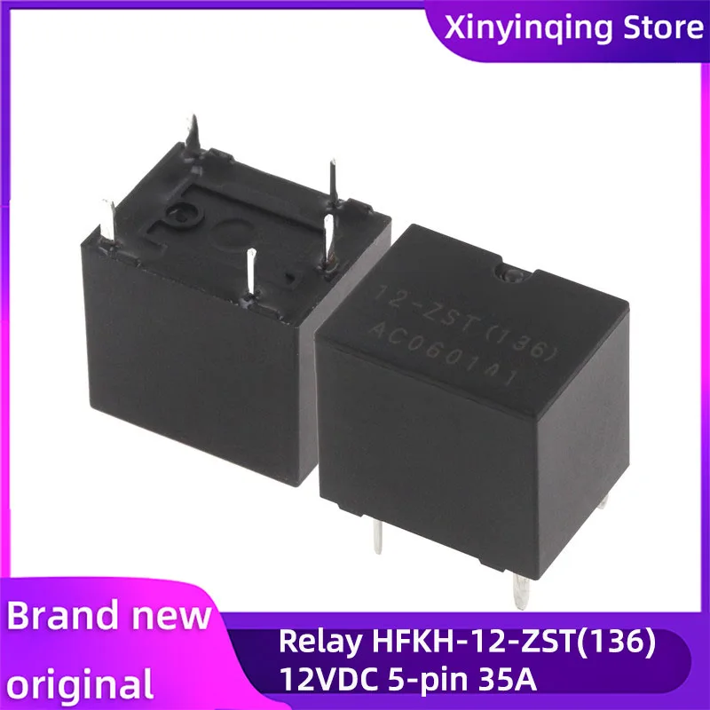 

5/10 шт. новое и оригинальное автомобильное реле HFKH-12-ZST (1136) 12 В постоянного тока 5-контактный 35 А применяется к центральным дверным замкам/управлению ограничительной скорости