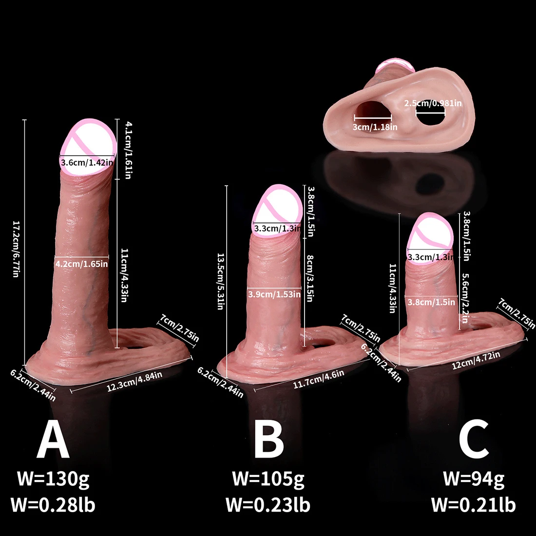 Cock Ring Dildo Sleeve Penis Enlargement Clitoris G-spot Stimulate Delay Ejaculation Anal Plug Sex Toys For Men Sex Products 18