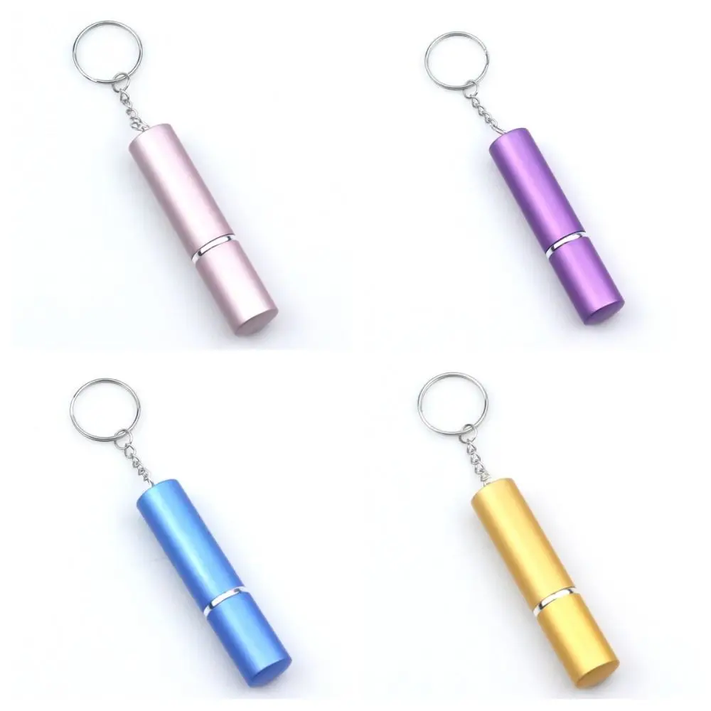 Mini 10ml Empty Perfume Bottle Compact Bag Pendant Spray Liquid Bottle With Keychain Metal Press Spray Bottle Women