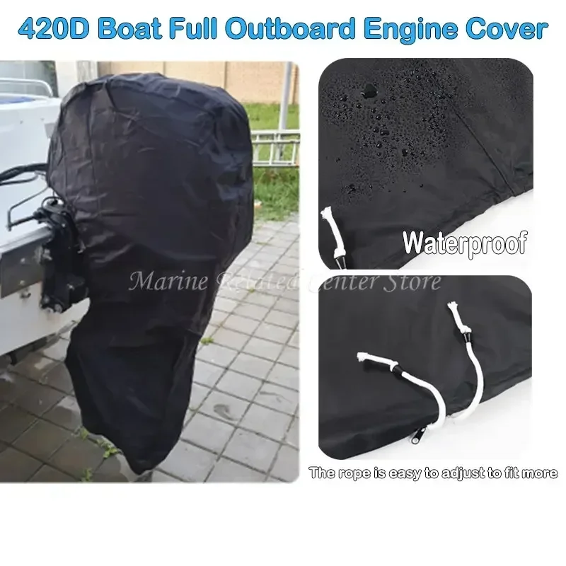 420D 6-225HP Motor Engine Boat Cover Anti Half Outboard UV Oxford Waterproof Protector Dustproof Air Antigores Yacht Marine