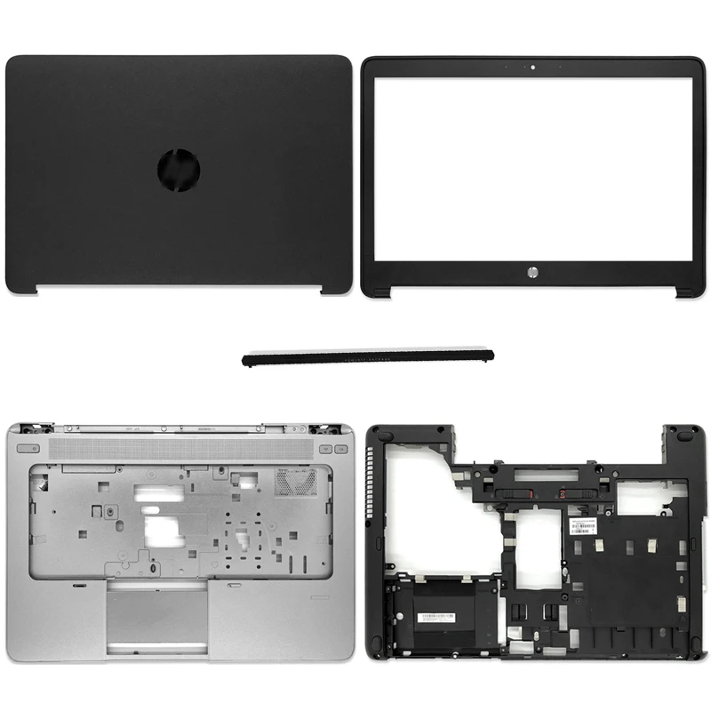 

New LCD back cover/front frame/hinges/handrest/bottom case/hinge cover for hp probook 640 645 g1 laptop case black shield