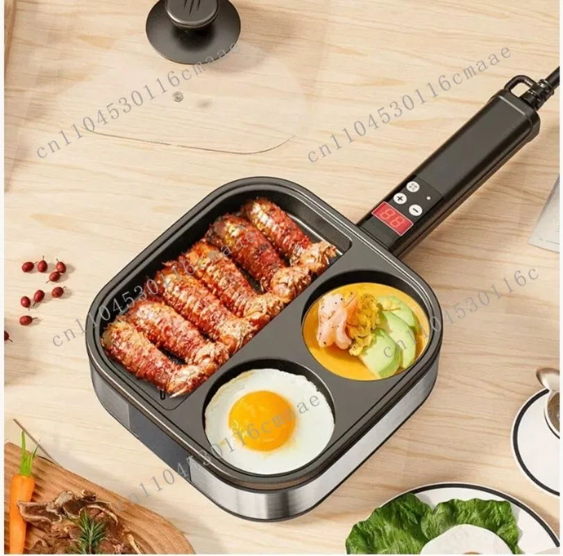 

New 220V 3-in-1 Breakfast Machine, Egg Frying Pan, Non Stick Beef Frying Pan, Household Electric Frying Pan