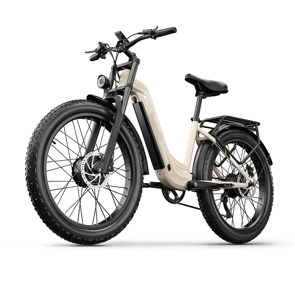 Step Thru Mountain Ebike  Inch Fat Tire Electric Bicycle Dual  Speed Electric Mountain Bike For Ladies