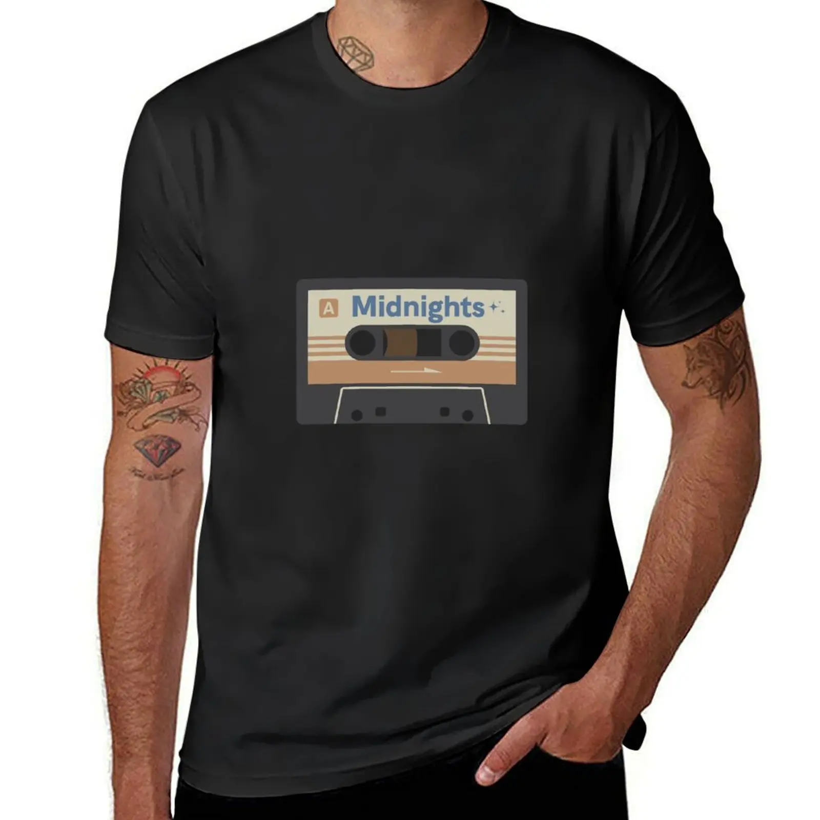 MIDNIGHTS TS10 vintage cassette player T-Shirt funnys new edition fitted t shirts for men