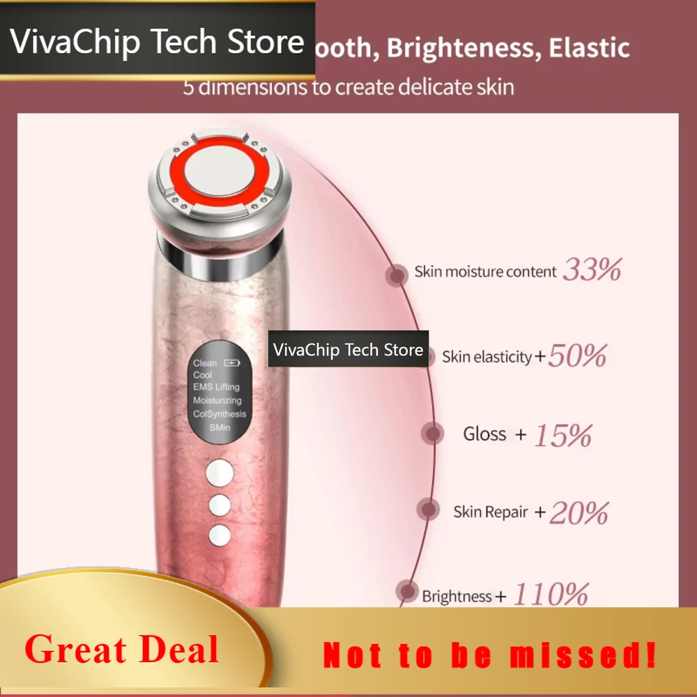 VivaCTAnti-wrinkle Skin Rejuvenation Electronic Red Blue Light Ems Beauty Instrument