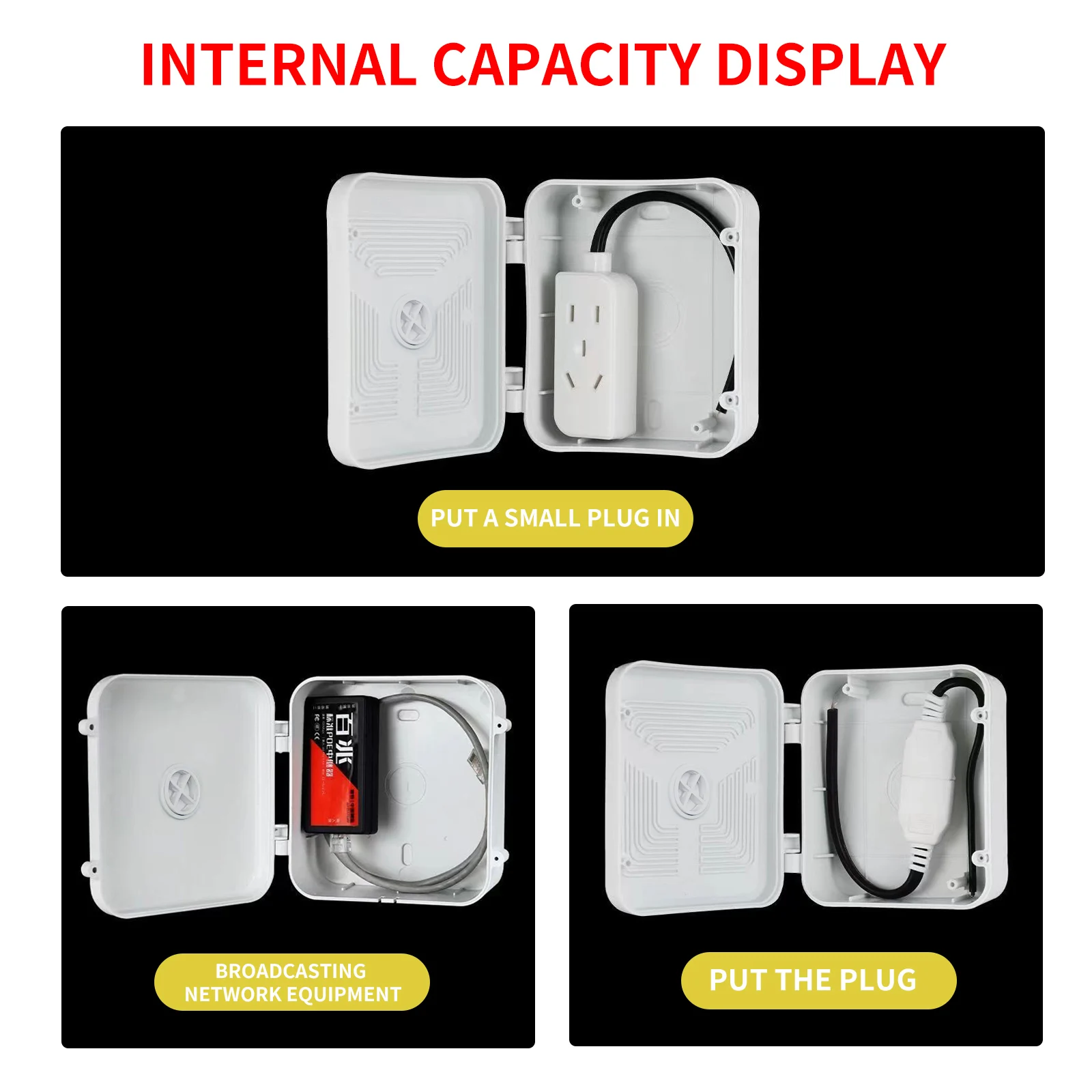 Rainproof Outdoor Junction Box, Plastic Electrical Shell Wall Bracket, Engineering Wall Electrical Box Junction Box image 5