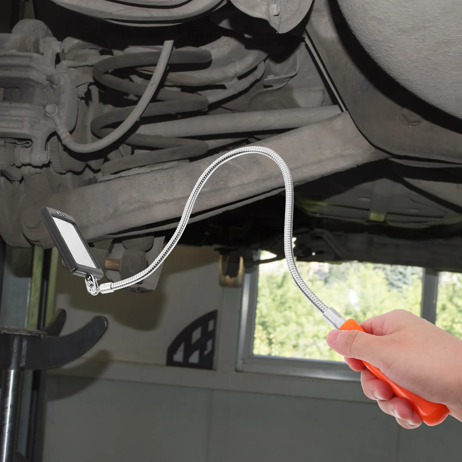 

Инспекционное зеркало с LED-подсветкой, гибкое, вращающееся на 360°, для механиков, для проверки и ремонта автомобилей, инструмент для диагностики.