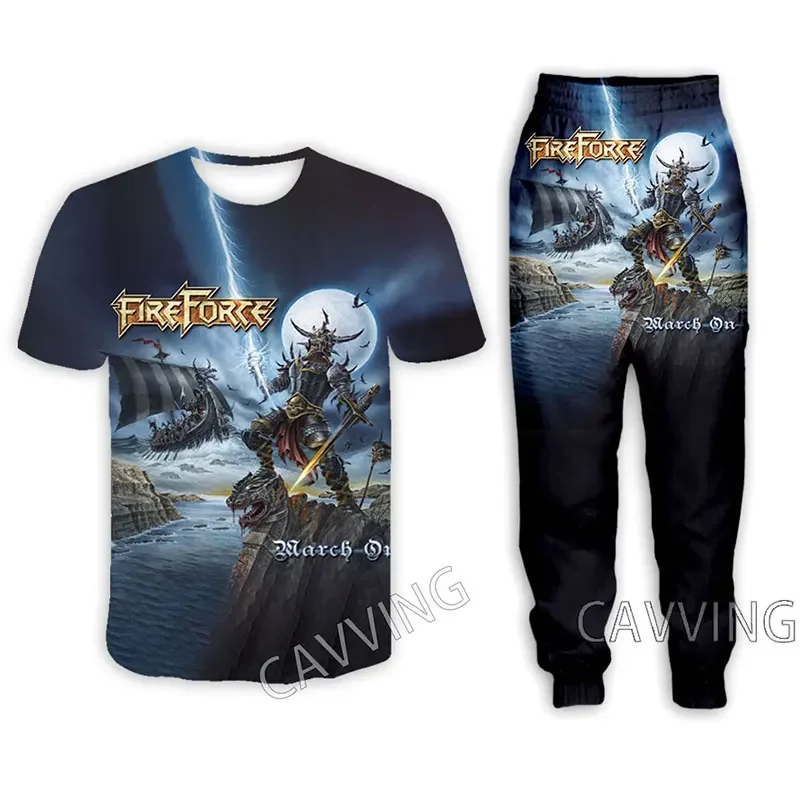 

Fireforce Rock Band 3D Print Casual T-shirt + Pants Jogging Pants Trousers Suit Clothes Women/ Men's Sets Suit Clothes