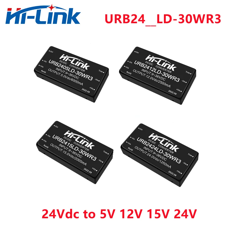 Hi-Link New DC-DC Isolated Converter 24V(9-36V) to 3V 5V 12V 15V 24V Step down Switching Power Supply Module for EV charging